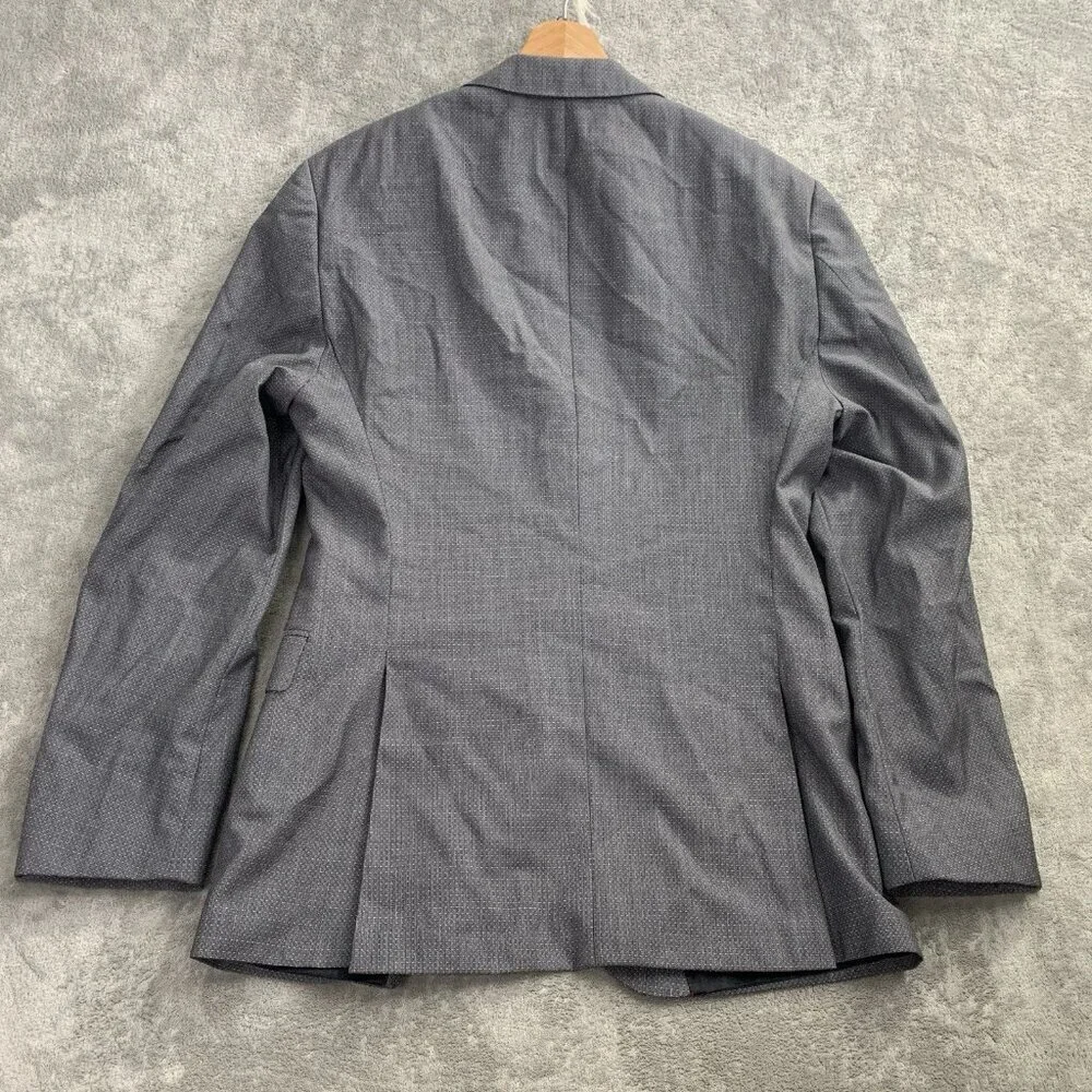 Boss Hugo Blazer Jacket Mens 40 R Jefferey Simmons182 Lanificio Di Tollegno Gray